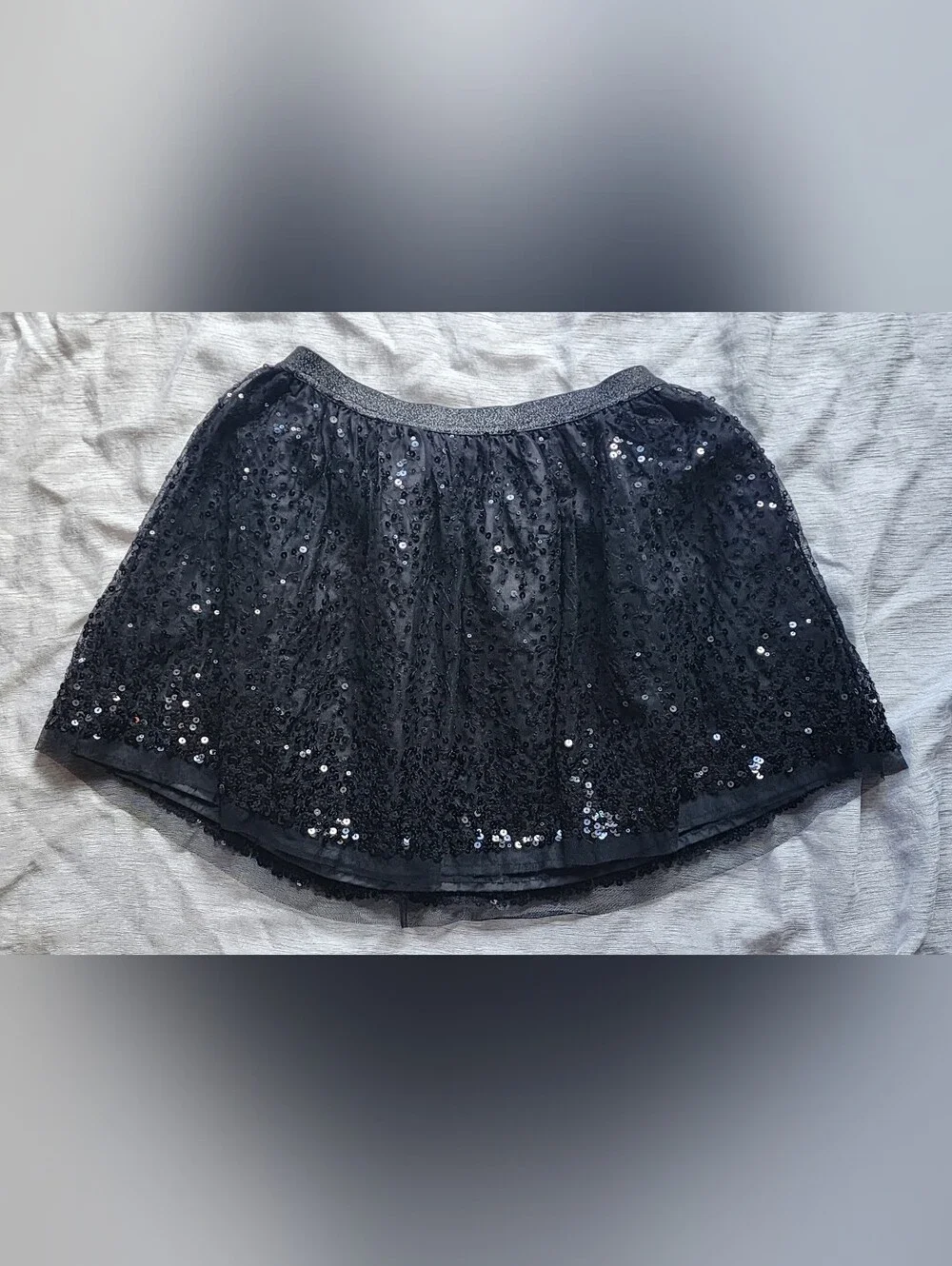 Girls Size 10-12 Art Class Chiffon Blouse, Cat & Jack Black Sequence Skirt 10-12